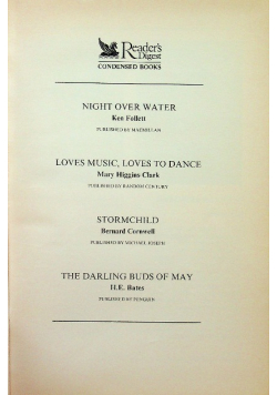 Night over water   Loves Music Loves to Dance / Stormchild / The darling buds of may