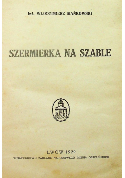 Szermierka na szable 1929r