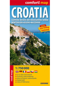 Croatia Road Map 1 : 750 000