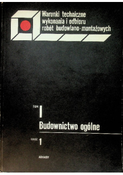 Budownictwo ogólne tom I część I