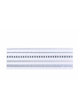 Dżety samoprzylepne srebrne paski 30cm 5szt