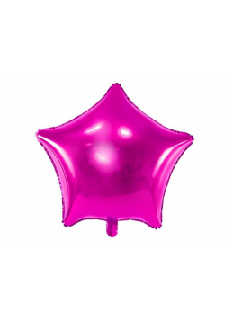 Balon foliowy Gwiazdka 48cm ciemny różowy