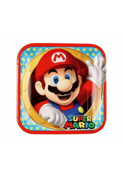 Talerzyki papierowe Super Mario 23x23cm 8szt