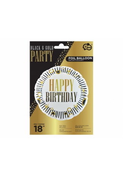 Balon foliowy Happy Birthday okrągły