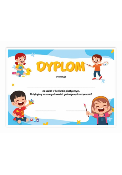 Dyplom konkursowy plastyczny 10szt