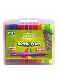 Pisaki pędzelkowe 24 kolory CRICCO