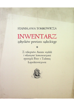 Inwentarz zabytków powiatu sądeckiego