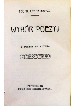Lenartowicz Wybór poezyj reprint