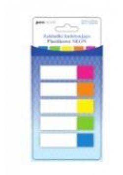 Zakładki indeksujące neon 2x45mm 5x25szt plastik