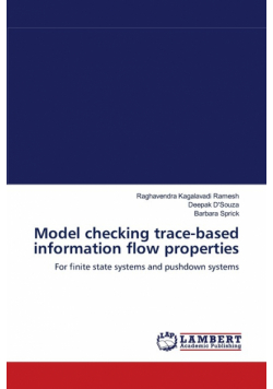 Model checking trace-based information flow properties