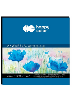 Blok akwarelowy Art 15x15cm/10K 250g HAPPY COLOR