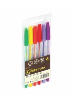 Długopis fluo 6 kolorów GRAND