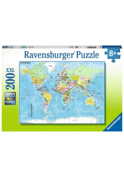 Puzzle 200 Mapa świata XXL