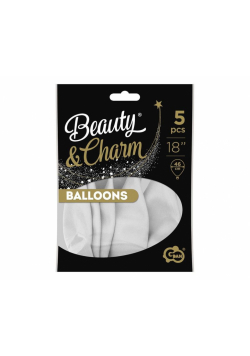 Balony Beauty&Charm pastelowe białe 5szt