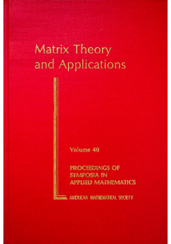 Matrix theory and applications z autografem autora