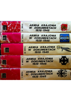 Armia Krajowa w dokumentach 1939 1945 tom 1 do 5