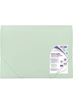 Teczka z gumką A4 PP pastel miętowa STRIGO