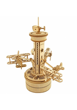 Puzzle Drewniane 3D Pozytywka Wieża kontroli lotów