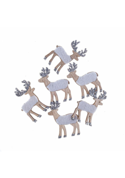 Drewniane jelonki samoprzylepne 4x4,9cm 6szt