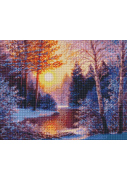 Diamentowa mozaika - Zimowy poranek 40x50cm