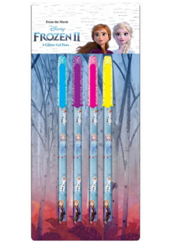 Zestaw 4 brokatowych długopisów - Frozen II