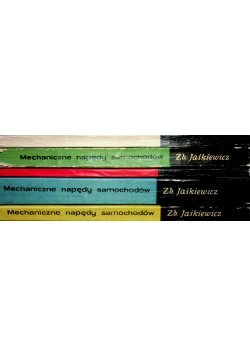 Mechaniczne napędy samochodów 5 tomów