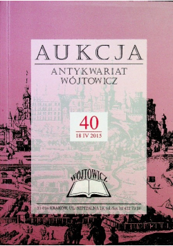 Aukcja antykwariat Wójtowicz 40