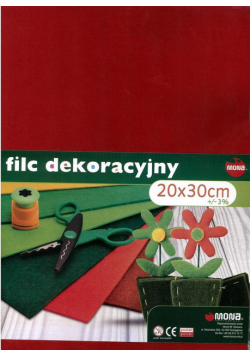 Filc Dekoracyjny 20x30cm mix kolorów (10szt) MONA