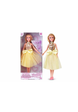 Lalka Natalia na przyjęciu w żółtej sukience 29 cm