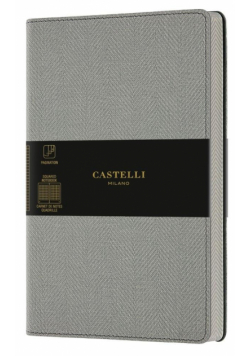 Notatnik 13x21cm kratk Castelli Harris Oyster Grey