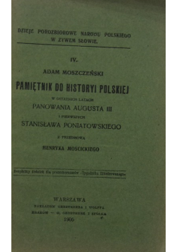 Pamiętnik do historyi polskiej I 1905 r