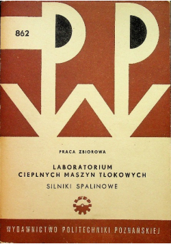 Laboratorium cieplnych maszyn tłokowych silniki spalinowe