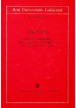 Straty osobowe księgarstwa polskiego w latach 1939 1945