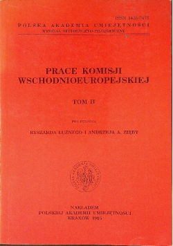 Prace Komisji Wschodnioeuropejskiej, Tom II
