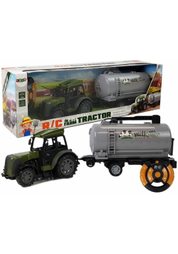 Zielony traktor z cysterna R/C 2.4G