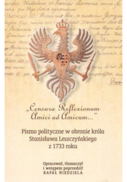 "Censura Reflexionum Amici ad Amicum..."