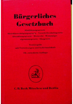 Bürgerliches Gesetzbuch