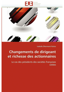 Changements de dirigeant et richesse des actionnaires
