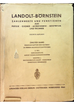 Landolt Bornstein Zweiter Band