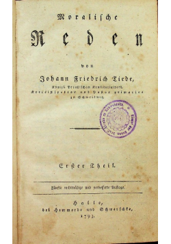Moralische Reden 1793 r.