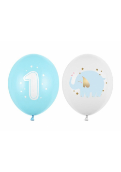 Balony Pastel Light Blue Roczek 30cm 50szt