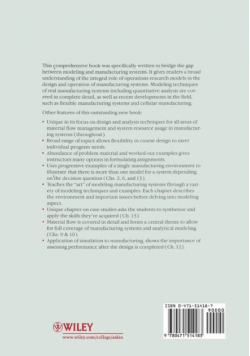 Modeling and Analysis of Manufacturing Systems