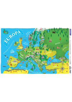 Podkładka mapa Europy dla dzieci
