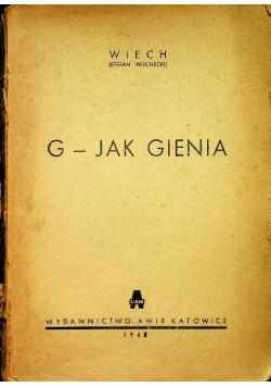 G jak Gienia 1948 r.