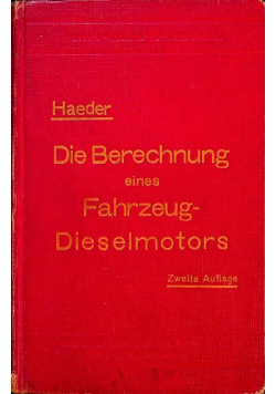 Die Berechnung eines fahrzeug diesel motors
