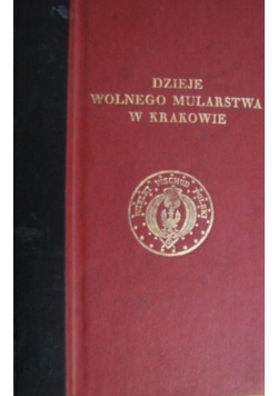 Dzieje wolnego mularstwa w Krakowie Reprint z 1929 r