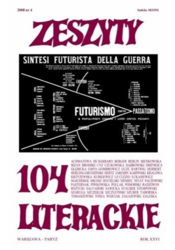 Zeszyty literackie 104 4/2008