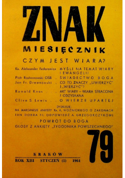 Miesiecznik Znak numery 79 do 84 1961 rok