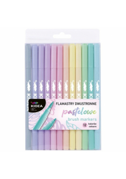 Flamastry dwustronne pastelowe B Brush 12 kolorów