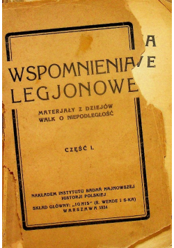 Wspomnienie legjonowe 1924r
